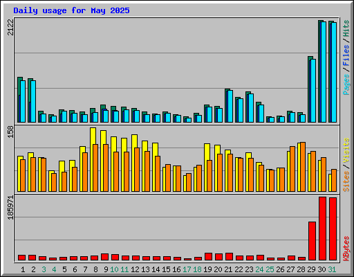 Daily usage for May 2025