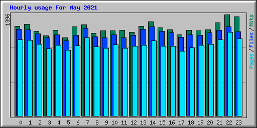 Hourly usage for May 2021