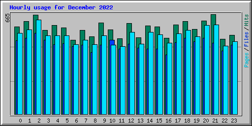 Hourly usage for December 2022