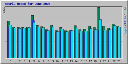 Hourly usage for June 2023