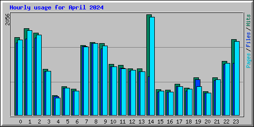 Hourly usage for April 2024